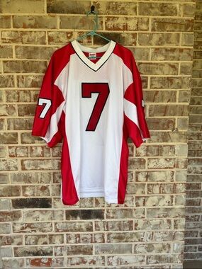 Darby Sport Red White Arizona Cardinals Leinart Number 7 Men’s Football Jersey